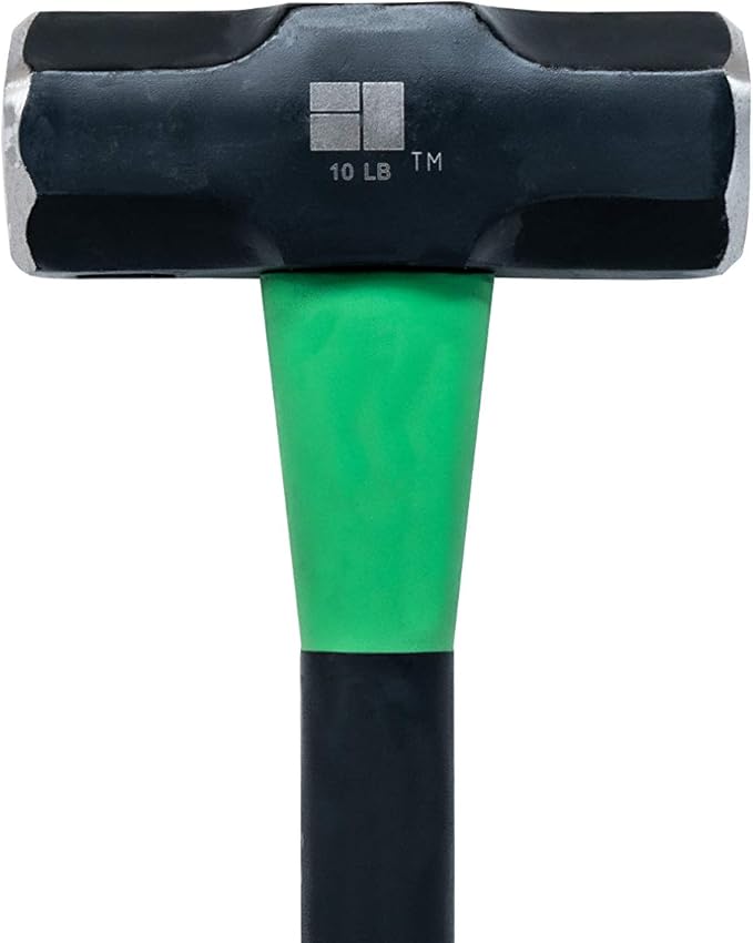 Hooyman Sledge and Club Hammer with Heavy Duty Construction, Ergonomic No-Slip H-Grip Handle, Fiberglass Core, High Strength Steel for Construction, Gardening, Land Management, Yard Work, and Outdoors