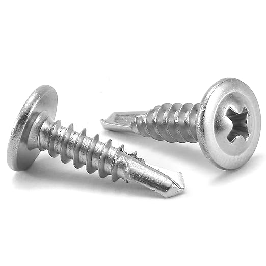 #8 x 3/4" Sheet Metal Screws 500PCS 410 Stainless Steel Truss Head Fast Self Tapping Screws by SG TZH