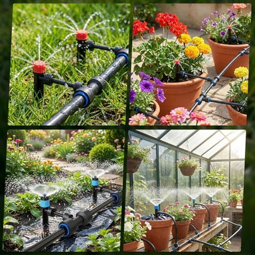 100FT Drip Irrigation Kit, 30 Adjustable Emitters, Quick Connect System