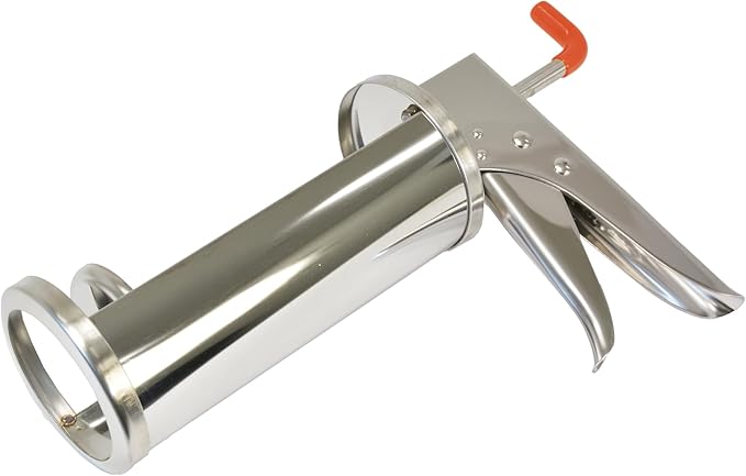 Prince Castle Sauce Dispenser, 1/3 oz Sauce Gun, Red + Bottle and end + Dispensing Cap, Ring and Liner- Commercial Dispenser For Thick Sauces Like Tartar, Mayonnaise, Sour Cream, Condiments, Guacamole