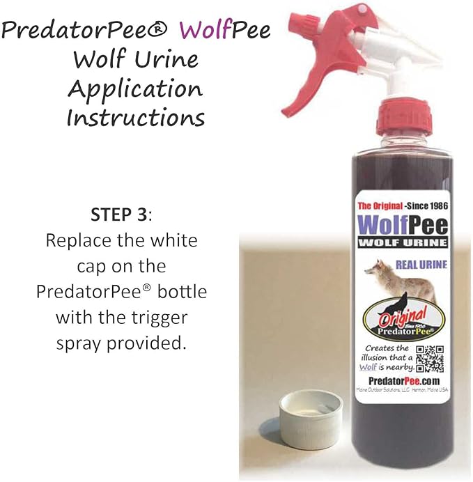 PredatorPee Original Wolf Urine 16oz Spray Bottle Combo with ScentTags