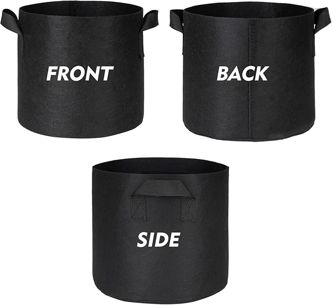 WEIFENG 3-Pack 40 Gallon Grow Bags Large Pots for Plants Outdoor with Handles
