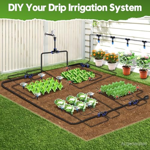 240FT Drip Irrigation System Kit, Automatic Garden Watering System