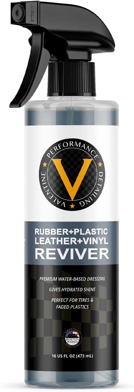 VPD Rubber, Vinyl & Leather Reviver 16oz - Car Detailing Conditioner for Tire Shine, Trim & Interior Renewal, Water-Based, Non-Greasy, Protects & Refreshes Your Tires, Dashboard & Car Interior