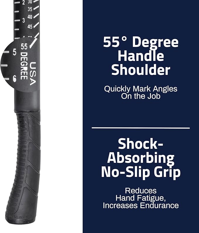 Boss Hammer 18 oz. Premium 4340 American Steel Rip Claw Hammer - Shock-Absorbing Poly-Fiberglass Handle, No-Slip Grip, Cerakote Finish, Smooth Face - Made in USA - BH18STPFS