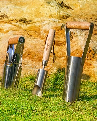 4 Inch Grass Plug Planter, Pro Plugger with Depth Marker & Sharp Teeth