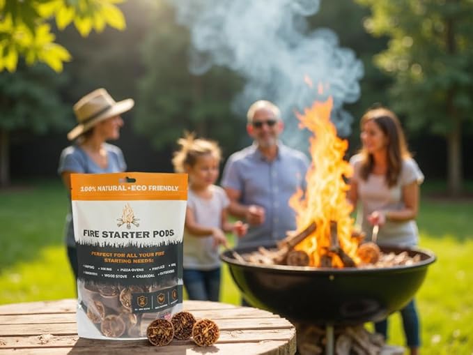 Quick to Light Wax Fire Starters Camping | 15+ Min Burn time, Fire Starters for Fireplace & Campfire (Pack of 50)