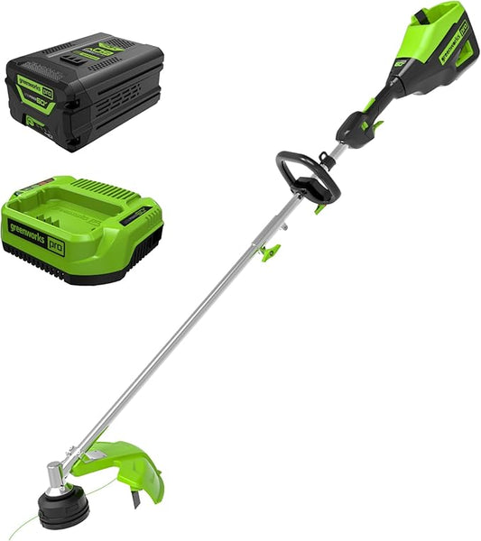 Greenworks 60V 16" Brushless Cordless String Trimmer, Attachment Capable, 4.0 Ah Battery & Charger