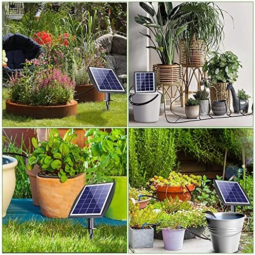 Solar Drip Irrigation Kit Accessories, 49FT Tubing, 15 Drippers