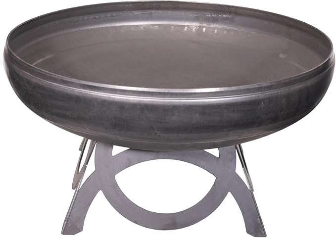Liberty Fire Pit – Ohio Flame Wood Burning Outdoor Fire Pit - 24" Diameter with Curved Base (Made in USA)