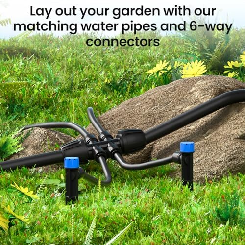 MIXC 25FT 1/2" Irrigation Tubing, 0.7" OD x 0.5" ID Hose with 2 Connectors