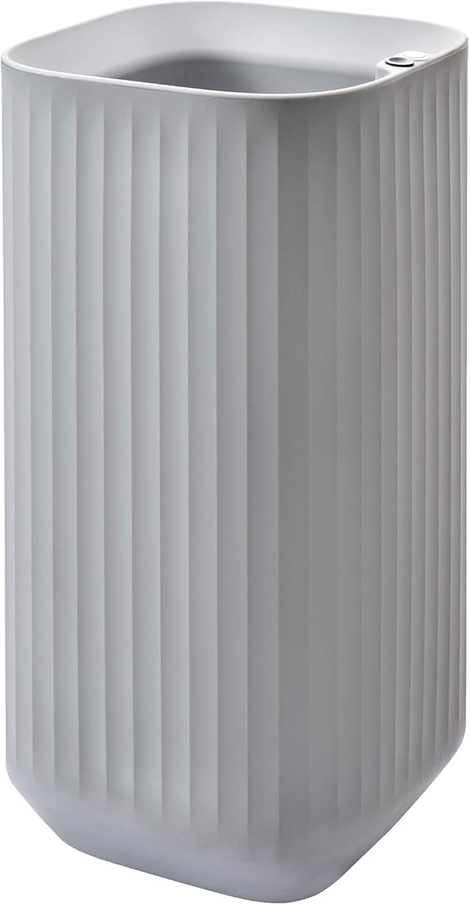 Crescent Garden Modular Self-Watering Tall Planter for Indoor & Outdoor, Modern Tall Square Planter with TruDrop Water Level Indicator for Patio, Corners, Entrance Decor- 20"x20"x38"H (Ash)
