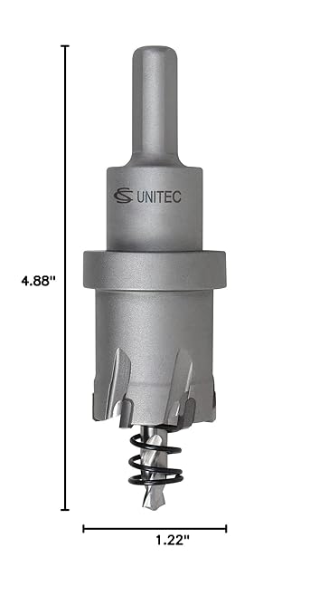 CS Unitec | 1-1-122 | 11/16" Diameter x 1" Depth Tungsten Carbide-Tipped Hole Saw for Hand-Held Drills
