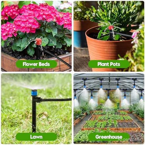 240FT Drip Irrigation System Kit, Automatic Garden Watering System