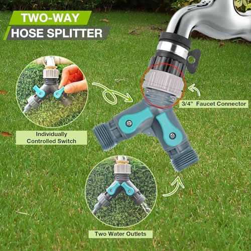 Drip Irrigation System, Automatic Drip Irrigation Kit for Potted Plants, 33ft Quick Connector Garden Watering System with 6mm Irrigation Tubing Hose Adjustable Emitters