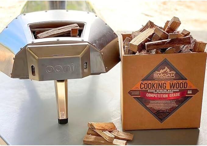 Smoak Firewood Cooking Wood Mini Splits - USDA Certified Kiln Dried (Red Oak, 5-6in Tiny Pizza Oven Wood) for Portable Pizza ovens (729 Cubic Inches)
