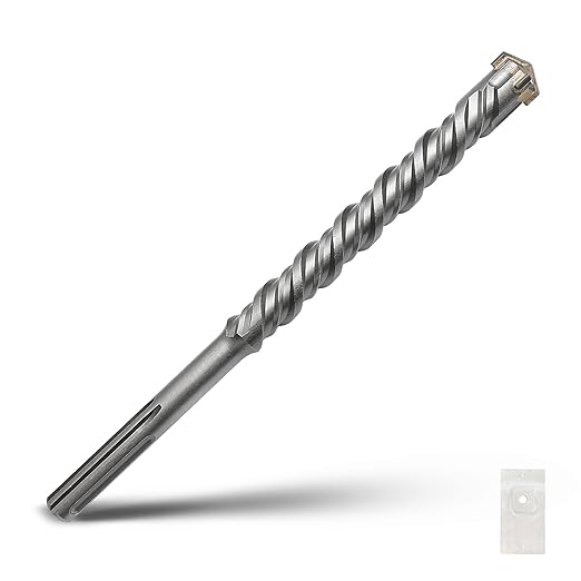 1-3/16 x 15 inch SDS Max Rotary Hammer Drill Bit, 30x380mm Carbide Tip Masonry Drill Bit,Concrete Drill Bit for Masonry, Brick, Stone, Concrete (Length :380mm / 15 inch, 30mm (1-3/16 in) Diameter)