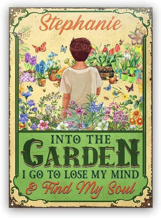 And Into The Garden I Go Gardening, Garden Sign, Personalized Custom Classic Metal Signs Garden Yard Wall Decorative Metal Sign (15)