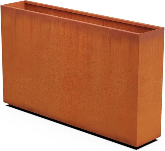 PLANTERCRAFT Corten Steel Planter Rectangle Outdoor Metal Garden Box Heavy Duty | Made in USA | Fully Assembled