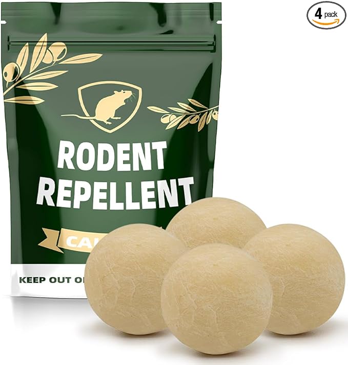 Rodent Repellent Indoor,Mouse Repellent,Mice Repellent Indoor,Rodent Away Repellant,Rat Repellent,Keeps Mice Away,Peppermint Oil Repel Mice from Nesting,Covers 50 sq. ft,Effective for 60-90 Days-4P