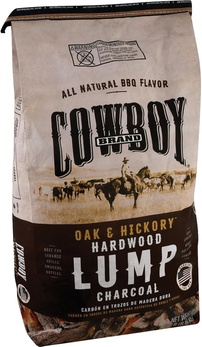 Cowboy 13518 Southern Style Hardwood Lump Charcoal, 18 lb