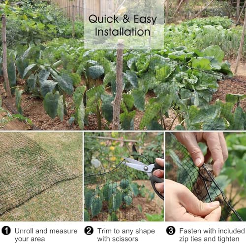 RIFNY Deer Fence, Temporary Fence for Garden Outdoor Yard, 2.6 x 50 FT