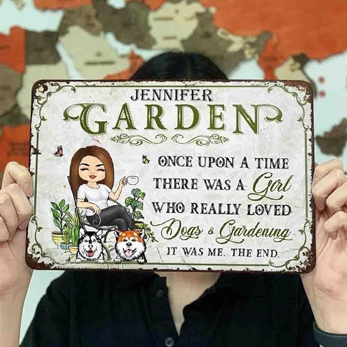 And Into The Garden I Go Gardening, Garden Sign, Personalized Custom Classic Metal Signs Garden Yard Wall Decorative Metal Sign (7)