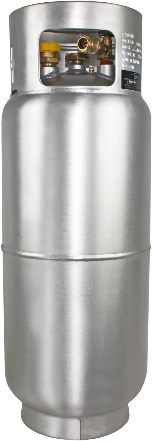 Flame King 43.5LB Aluminum Forklift Propane Tank with Gauge, Corrosion-Resistant and Rust-Free, DOT and TC Compliant, Lightweight, Rugged-Designed