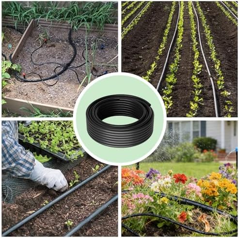 1/2 Inch Blank Drip Irrigation Tubing, 60FT Distribution Hose for Garden, Greenhouse & Raised Beds, Flexible UV-Resistant Watering Line for Drip Irrigation Systems