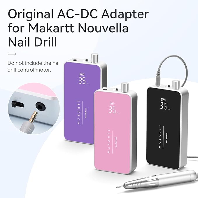 Makartt Nail Drill Handpiece for Nouvella, 35000RPM Rechargeable Electric File Machine Replacement for Manicure Art Tool