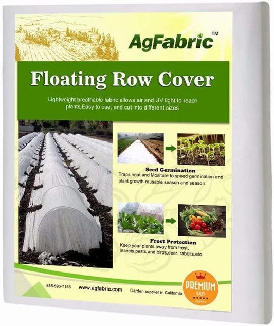 Agfabric Plant Covers Freeze Protection 10'x100' 0.55oz Frost Blankets for Plants Plant Frost Protection Covers Garden Winter Frost Pests Protection,White