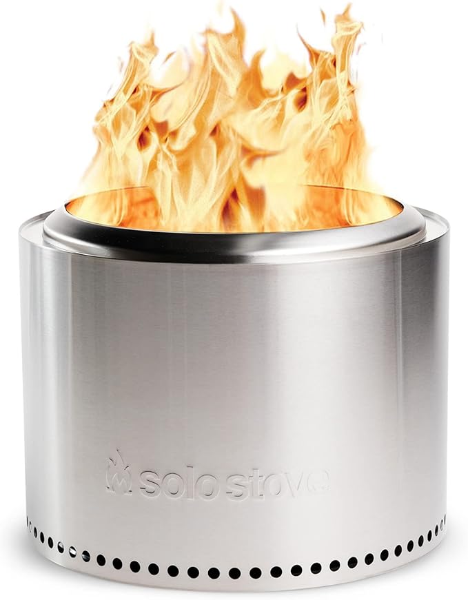 Solo Stove Bonfire 19.5" Smokeless Fire Pit with Removable Ash Pan | Portable Outdoor Fire Pit | Stainless Steel - Wood Burning Lightweight Fireplace | Ideal for 4-6 People, 20 lbs