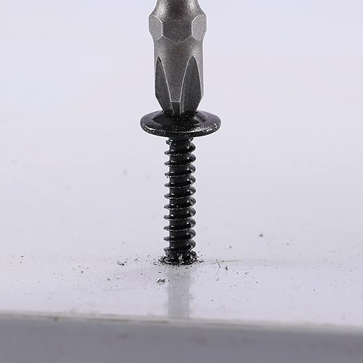 #10 x 1 Sheet Metal Screws 500PCS 410 Stainless Steel Truss Head Fast Self Tapping Screws Black Oxide by SG TZH
