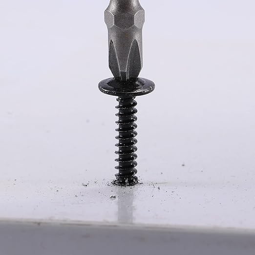 #10 x 1-1/2" Sheet Metal Screws 500PCS 410 Stainless Steel Truss Head Fast Self Tapping Screws Black Oxide by SG TZH
