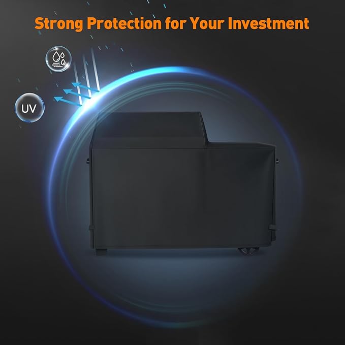 Heavy Duty 600D Polyester Cover Compatible with Traeger Grills BAC761 Woodridge Pellet Grill and Smoker TFB86MLH All Weather Grill Cover Accessory Replacement