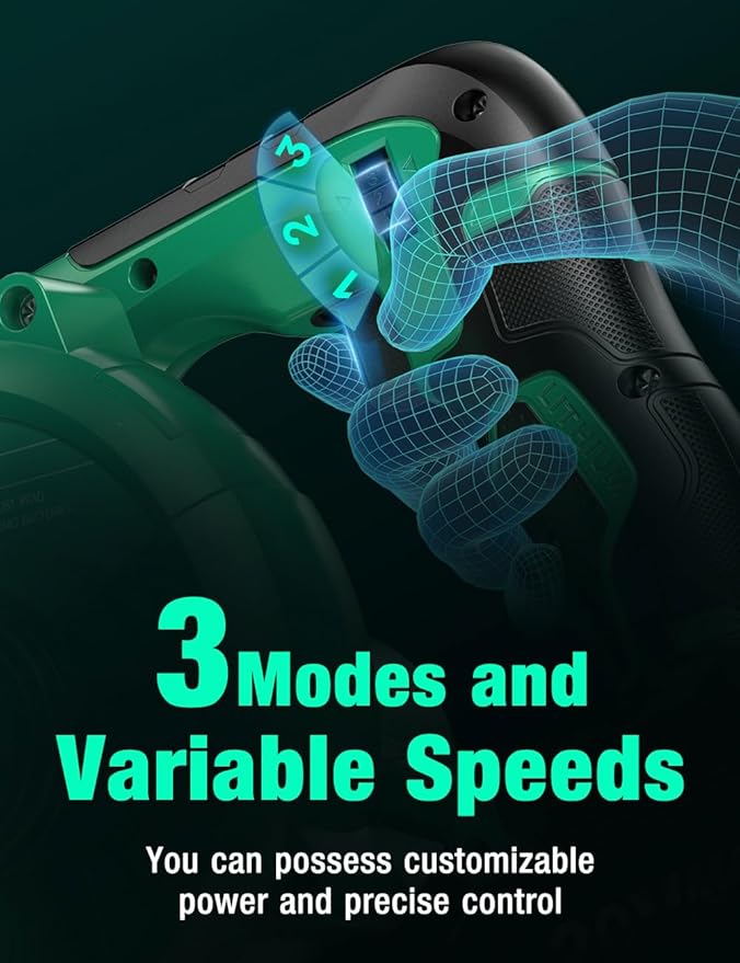 K I M O. Cordless Leaf Blower Vacuum Combo, 3 Nozzles&3 Modes for Inflation & Deflation, 20000RPM 150MPH Variable High Speed, 20Inch Extended Tube, 2 Pack 20V Battery Powered Leaf Blower for Lawn Care