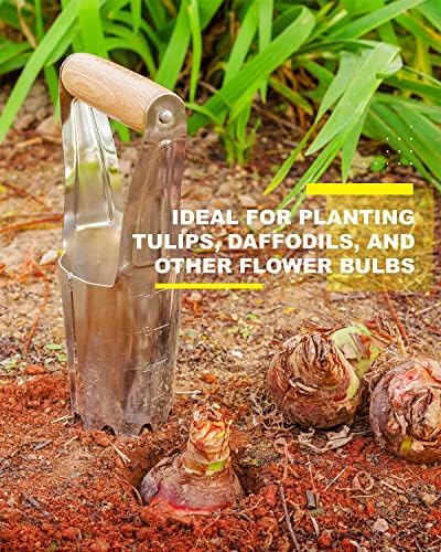 4 Inch Grass Plug Planter, Pro Plugger with Depth Marker & Sharp Teeth
