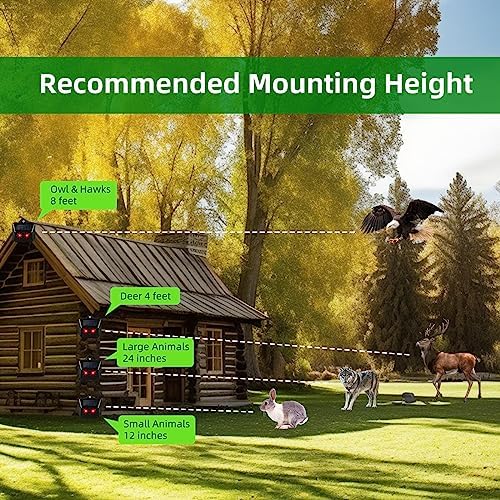 Solar Nocturnal Animal Repeller Outdoor Predator Lights for Chicken Coop Predator Protection Coyote Deterrent for Yard Nite Guard Solar Lights Predator Eyes-Protects Against Fox,Raccoon,Skunk,Deer(4)