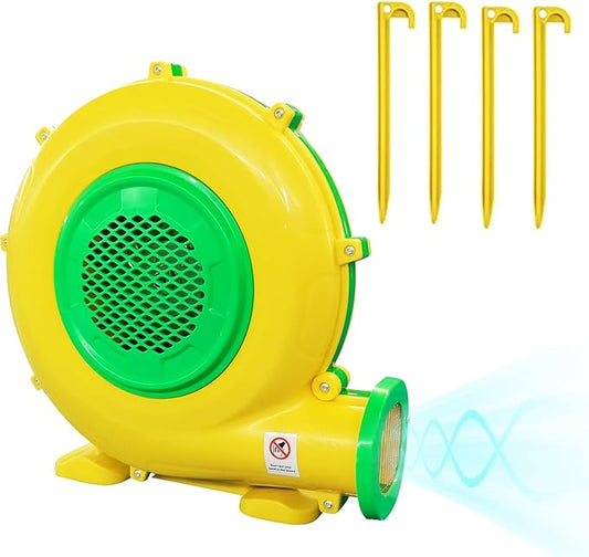 Air Blower, 950W 1.25HP Bounce House Blower, Portable Pump Fan Perfect for Inflatable Bouncy Castle, Jumper, Water Slide, Leaf Blower Corded(950 Watt 1.25HP)