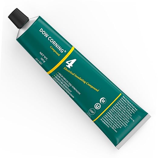 Molykote 4 Electrical Insulating Compound 150g, Moisture Proof Seal Dielectric Lubricant Industrial and Seal for Valve O-Rings, Good Adhesion Chemical Resistance Translucent White