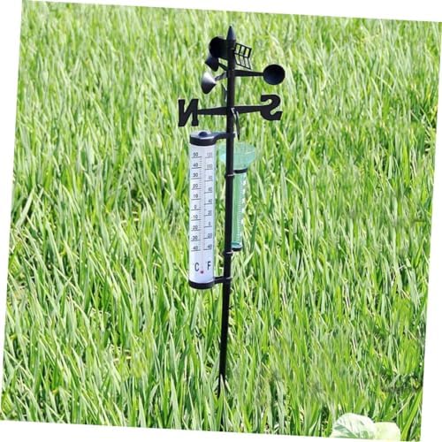 2 Sets Rain Gauge Thermometer Wind Direction for Accurate Meteorology in Gardens Farms