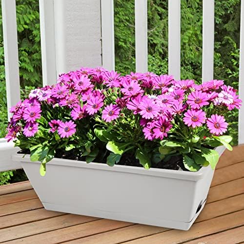 8pcs Window Box Planter,Rectangle Planters Box,Plastic Vegetable Planters