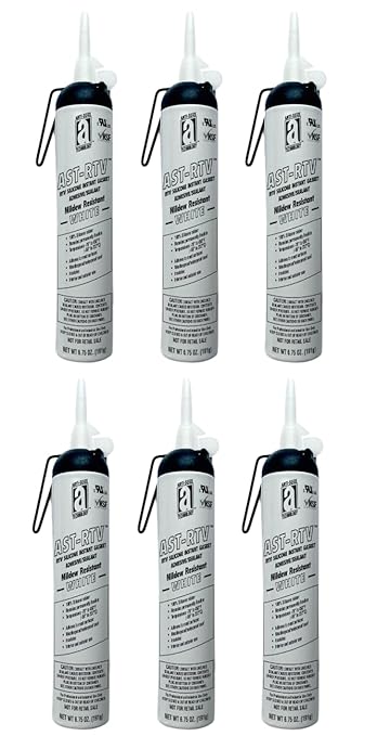 Anti-Seize 27084 AST-RTV™ 100% Silicone Adhesive/Sealant/Instant Gasket – White – 6.75 oz Pressurized Can (6-Pack) | High-Performance for Mechanical, HVAC, Electrical & Construction Use