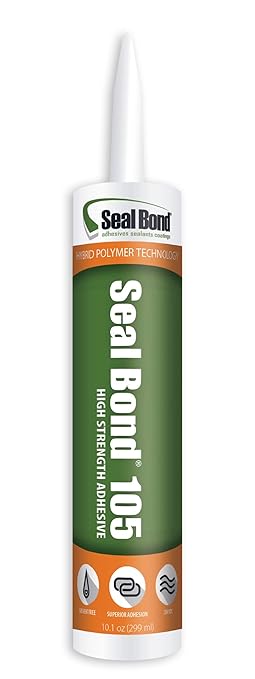 105 Adhesive Sealant – Marine/Industrial Grade, High Strength, UV Resistant, Flexible, Non-Flammable, Waterproof – Superior to Silicone – 10.1 oz – White