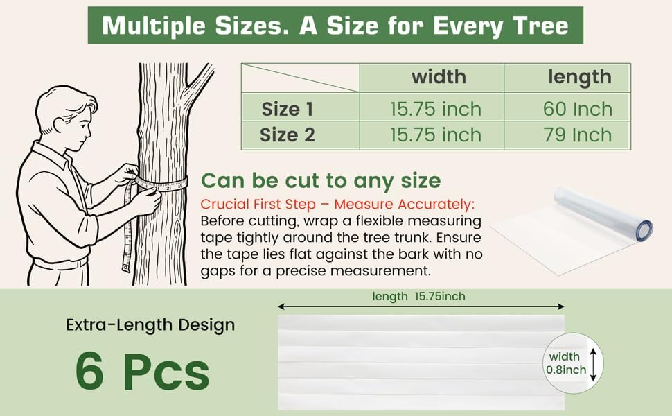 Iguana Tree Wrap for Damaged Bark, Tree Trunk Protector Guard(79x15.75in)