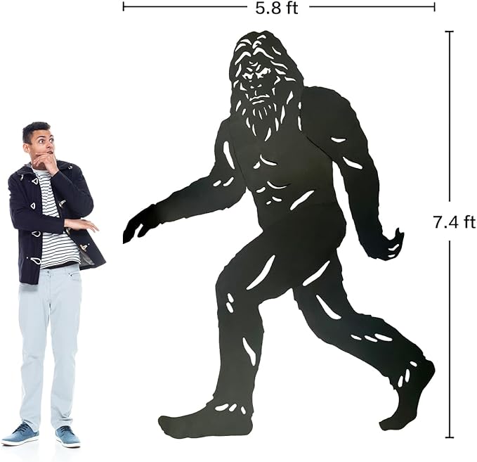 7.4ft Bigfoot Outdoor Decor Big Foot Sasquatch Gifts for Men/Dad/Women Metal Bigfoot Silhouette Statues for Yard Decor, Garden Decor, Yard Art, Forests, Yard Display, Lawn Decorations