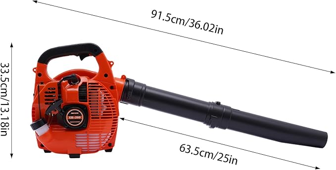 25.4CC Gas Powered Leaf Blower, 2 Stroke Handheld Gas Blower, 4.59FT³/H, Gas Leaf Blower for Lawn Yard Care
