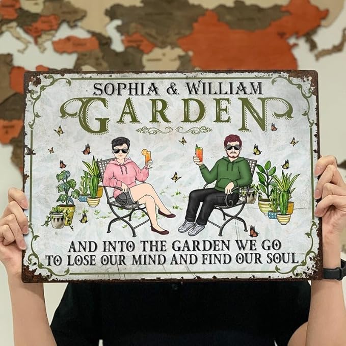 And Into The Garden I Go Gardening, Garden Sign, Personalized Custom Classic Metal Signs Garden Yard Wall Decorative Metal Sign (17)