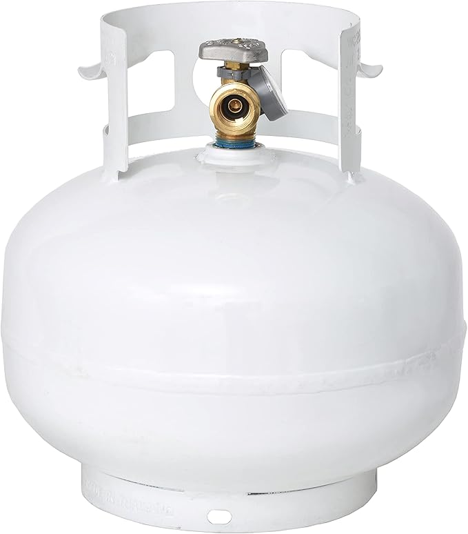Flame King YSN11SQT 11 Pound Propane Tank Cylinder Squatty with Type 1 OPD Valve, White