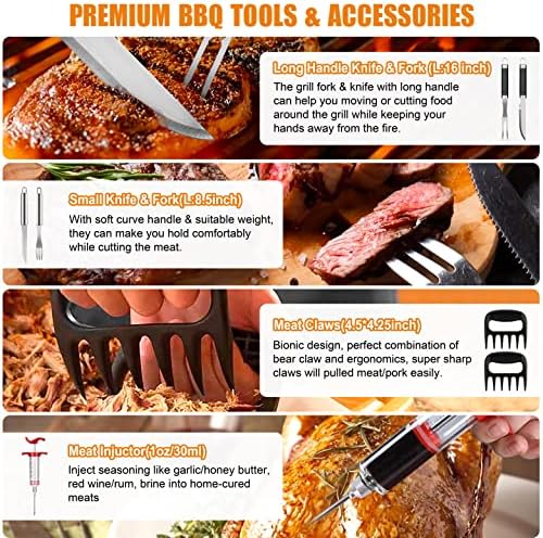 Cifaisi 38Pcs BBQ Tools Grilling Accessories Set with Aluminum Case